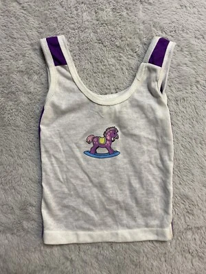 Vintage Garanimals Purple Velvet Textured Rocking Horse Toddler Tank Top Size 2T - Image 1 of 4