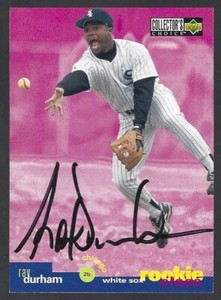 1995 Upper Deck Collector's Choice #3 Ray Durham IP autograph signed card