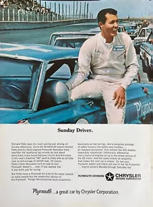 Vintage 1966 Plymouth Original Print Ad featuring Richard Petty Color 8x10 - Picture 1 of 1