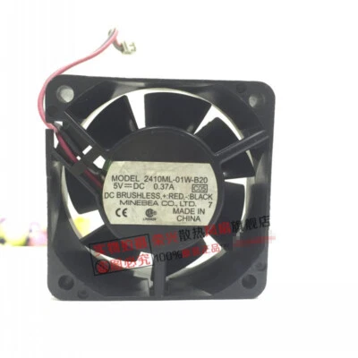 NMB 2410ML-01W-B20 6025 DC5V 0.37A Ball Fan Cooling - Image 1 of 3