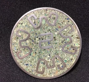 Sterling Silber Türkis Inlay Runde Pin Anhänger Vintage - Bild 1 von 2