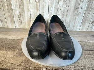 Clarks Everyday Womens Dress Shoes Black Leather Size 11 N - Picture 1 of 10