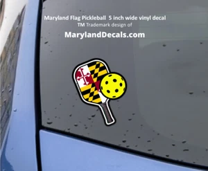MARYLAND PICKLEBALL DECAL car sticker Waterproof Vinyl for outdoor use - Picture 1 of 4