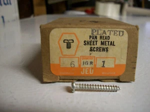 140 Vintage JED Self Tapping Pan Head Plated Sheet Metal Screws #6 x 1 - Picture 1 of 4