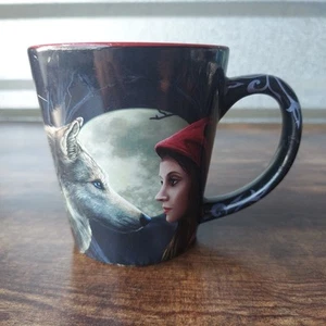 Lisa Parker Wolf Moonstruck Latte Mug Cup - Picture 1 of 9