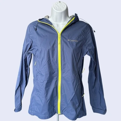 Columbia XS Sporty Windbreaker Jacket Blue Yellow Hooded Athletic - Image 1 of 4