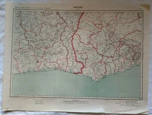 SERVICE GÉOGRAPHIQUE DE L'ARMÉE~IGN~ABIDJAN/BOBO-DIOULASSO~1/1.000.000~1938-1945 - Picture 1 of 9