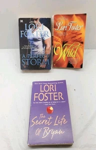 Lot of 3 Paperback Books by Lori Foster - A Perfect Storm, Wild, Secret Life Of  - Imagen 1 de 4