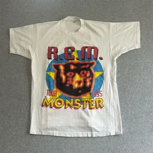 Vintage 1995 R.E.M. Monster Tour T-Shirt L Multicolor Graphic Print - Picture 1 of 10