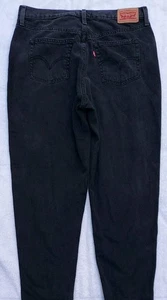 LEVI'S HIGH-WAISTED MOM Damen Schwarz Denim Jeans Tapered Distressed Größe 31x27 - Bild 1 von 10