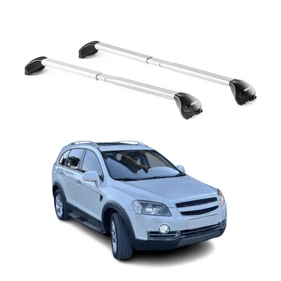 For Chevrolet Captiva Sport 2012-2015 Roof Rack Cross Bars Silver Carrier 2 Pcs - Изображение 1 из 4