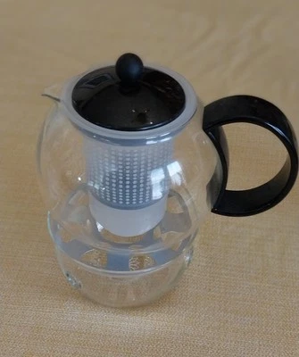 Bodum Teapot Tea Light Warmer Clear Glass Pot with Infuser & Glass Base - Image 1 of 3