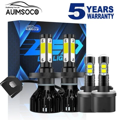 For Mitsubishi Galant ES LS DE Sedan 1999-2003 LED Headlight Fog Light Bulbs Kit - Image 1 of 4