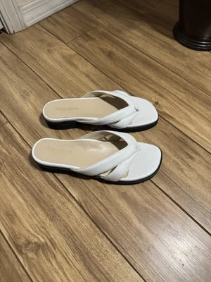 Taryn Rose Brand Women's Thong Style Cream Color, Slides Size 8 - Image 1 of 4