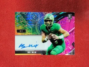 2023 BO NIX On The Clock QB1 Rookie ☆ Auto 1 Of 1 ☆ Rnbw Pulsar Pink ☆ Ultra Rare - Bild 1 von 4