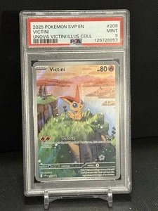 2025 Pokemon SVP EN-SV Black Star Promo #208 Victini Unova Victini Illus PSA 9 - Bild 1 von 2