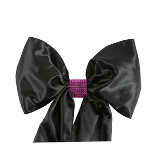 25 fundas de arco de diamantes de imitación fucsia - 8 filas - marco de silla de boda reutilizable - Imagen 1 de 5