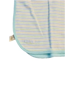 George Baby Reversible 100% Organic cotton blanket-unisex-double Sided Blue NWT - Picture 1 of 9