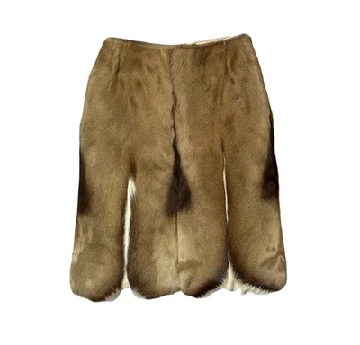 Mujer 8 Piel de Vaca Italiana Lujo Hecho a Mano Falda Usada en Excelente Condición Foto 1 de 4