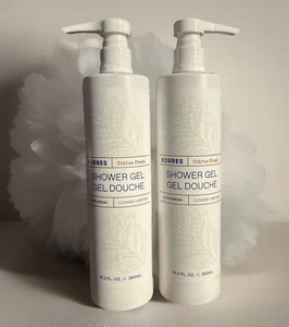 2 Botellas de GEL DE DUCHA Korres Fresh Citrus AGRUMES FRAIS 12.2oz en cada una - Imagen 1 de 2