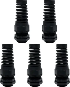 LeMotech 5Pcs NPT 1/2" IP68 Pressacavo Impermeabile 1/2 (Confezione da 5), Nero  - Foto 1 di 6
