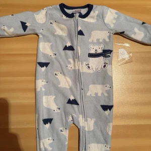 Pijama bebé koala bebé 3-6 meses azul oso polar montañas cálido footie pijamas - Imagen 1 de 6