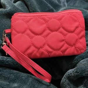 THIRTY-ONE PLUM QUILTED VARY YOU DETACHABLE WRISTLET WALLET CC BILLS COINS ID - Picture 1 of 7