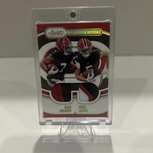 2024 Bijan Robinson Drake London Panini Absolute Team Tandem Materials Gold /99 - Bild 1 von 13