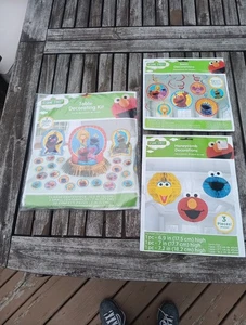 3 Packs Sesame Street Birthday Decorations Elmo Cookie Monster Big Bird New - Picture 1 of 11