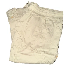 Woman Within 34w khaki Schlupfhose beige Übergröße Komfortbund neu mit Etikett   - Bild 1 von 4