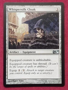 Magic The Gathering 2011 CORE SET M11 WHISPERSILK CLOAK artifact card MTG - Picture 1 of 2