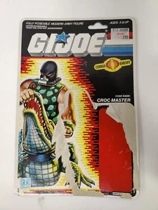 Vintage 1987 Croc Master v1 Kartenrückseite mit ungeschnittener Aktenkarte G.I. Joe Hasbro - Bild 1 von 3