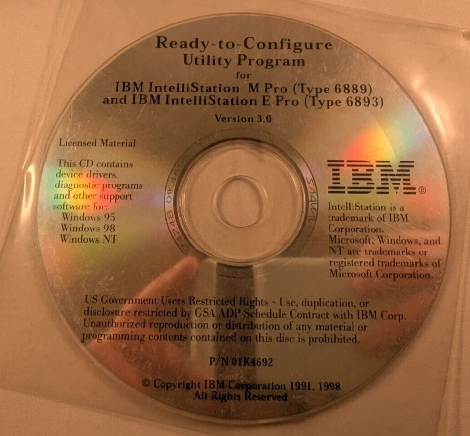 Ready to Configure Utility Program for IBM Intellistation M & E Pro 6889/ 6893 - Bild 1 von 4