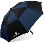 WeatherProof 60' Double Canopy Fiberglass Auto Jumbo Folding Golf Umbrella EC