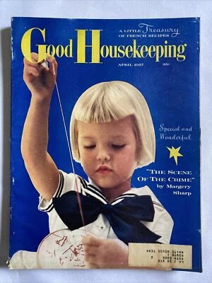 1957 April Good Housekeeping Magazine Margery Sharp Scene Of The Crime (MH593) — 第 1/3 张图片