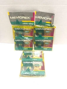 Memorex DBS 120 New Sealed Pack of 6 Cassette Tapes 180 Min Normal Position - Picture 1 of 7