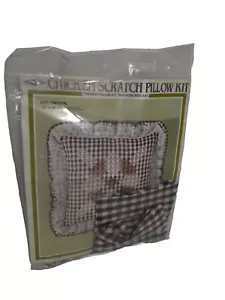 Chicken Scratch Pillow Kit - Vintage - 14" x 14" DS11 Crystal, Gingham Opened - Picture 1 of 4