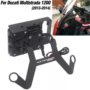For DUCATI MULTISTRADA 1200 Stand Holder Phone Mobile Phone GPS Plate Bracket - Picture 1 of 6