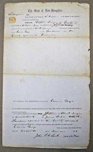 1856 State of New Hampshire to Sheriff of Rockingham County - Pursue a Complaint - Picture 1 of 6