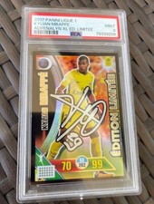 Kylian MBAPPE LIMITED EDITION Signed Panini Foot Adrenalyn xl 2017/18 PSA 9 Rare