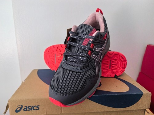 Nuovo! Scarpe da Trail Running Donna Asics Venture 8 Sneakers 7 Larghe Dk GRIGIO