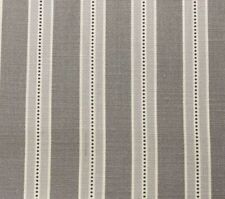 Holm Stripe Panama Cotton Lamp Room Grey 140cm wide Oslo Curtain Fabric