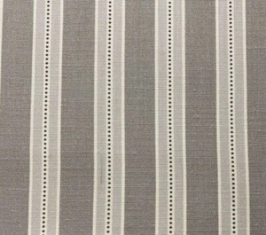 Lámpara de algodón a rayas de madera Panamá gris 140 cm de ancho Oslo tela cortina - Imagen 1 de 4