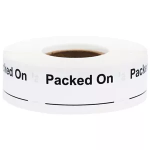 Packed On Labels, 0.75 x 1.5" Rectangle Stickers, 500 Total Adhesive Labels - Picture 1 of 1