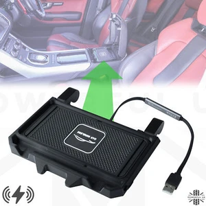 Wireless phone charging tray for Range Rover Evoque storage USB Fast QI charger - Picture 1 of 12