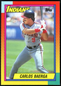1990 Topps Traded #6T Carlos Baerga Rookie Card (RC) - Cleveland Indians