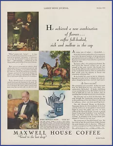 Vintage 1929 MAXWELL HOUSE Coffee Kitchen Art Décor Ephemera 20's Print Ad - Picture 1 of 1