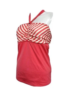 LIME RICKI Women MEDIUM padded Wireless Halter Tankini Top Solid(#p2 - Picture 1 of 6