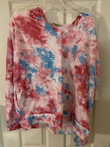 Bobbie Brooks Woman's Multicolor Tie Dye Pullover Hoodie Size Medium NWT - Picture 1 of 2