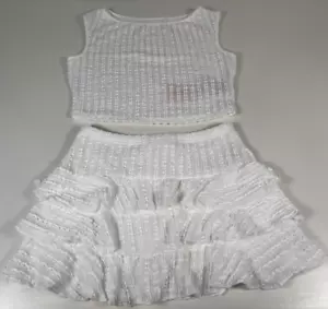 Forever 21 Womens 2 Piece Top & Skort Set White Size Medium - Picture 1 of 14
